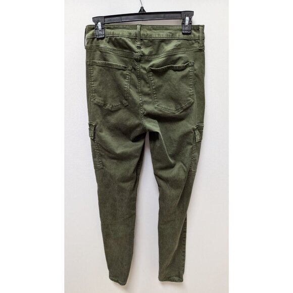 Old Navy Dark Green Rockstar Skinny High-Rise Cargo Pants - Picture 2 of 2